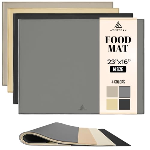 AVERYDAY Silikon-Hundematte für Futter und Wasser, 1,6 cm Rand, wasserdichte Wassermatte für schlampige Trinker, rutschfeste Gummi-Futtermatten für Hunde und Katzen, 58 x 40 cm AVERYDAY Silikon-Hundematte für Futter und Wasser, 1,6 cm Rand, wasserdichte Wassermatte für schlampige Trinker, rutschfeste Gummi-Futtermatten für Hunde und Katzen, 58 x 40 cm von AVERYDAY