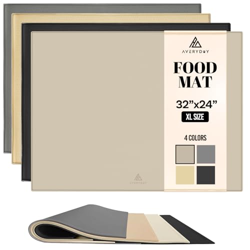 AVERYDAY Silikon-Hundematte für Futter und Wasser, 81,3 x 61 cm, Rand für Futternapf, wasserdichte Hunde-Wassermatte für schlampige Trinker, rutschfeste Gummi-Füttermatten für Hunde und Katzen im AVERYDAY Silikon-Hundematte für Futter und Wasser, 81,3 x 61 cm, Rand für Futternapf, wasserdichte Hunde-Wassermatte für schlampige Trinker, rutschfeste Gummi-Füttermatten für Hunde und Katzen im von AVERYDAY