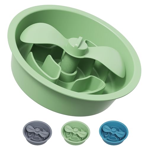 AVERYDAY Slow Feeder Hundenäpfe für mittelgroße Rassen, 1,5 Tassen, Verlobungs-Futter-Puzzle-Schüssel mit drehbarem Slow Feeder-Einsatz, rutschfeste Unterseite, passend für erhöhten Ständer, hartes von AVERYDAY
