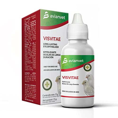 AVIANVET Visvitae Augentropfen gegen Vogelverletzungen, hält die Augen hydratisiert, befeuchtet und schützt die Hornhaut, 15 g von AVIANVET
