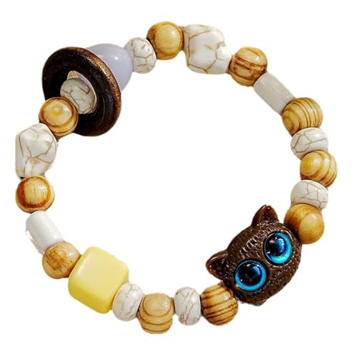 Zarte Katzen Perlenarmband Accessoire Einzigartige Katzen Anhänger Einzigartige Perlengelenkkette Für Modebegeisterte Elegante Handgefertigt von AVKGCZ
