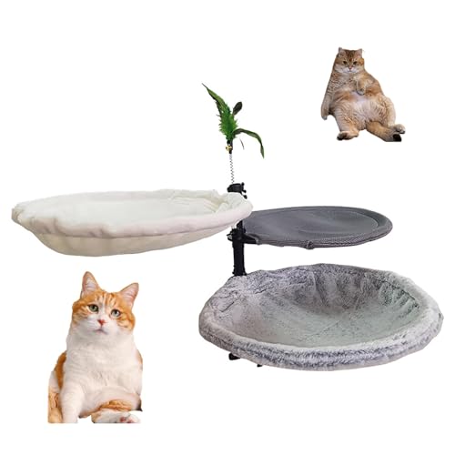 Schreibtisch-Katzenbett, Stuhl, 360 Grad drehbar, verstellbar, Schreibtischbefestigung, Katzen-Sitzstange, Höhe, bequem, erhöhtes Nest für Zuhause, Möbel, Büro, drehbar, für den Innenbereich Schreibtisch-Katzenbett, Stuhl, 360 Grad drehbar, verstellbar, Schreibtischbefestigung, Katzen-Sitzstange, Höhe, bequem, erhöhtes Nest für Zuhause, Möbel, Büro, drehbar, für den Innenbereich von AVMLWEPA