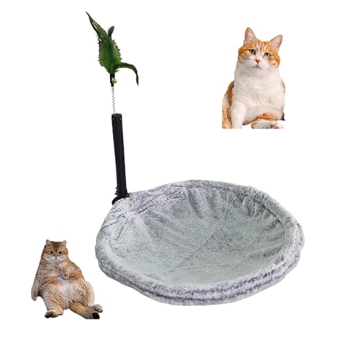 Schreibtisch-Katzenbett, Stuhl, 360 Grad drehbar, verstellbar, Schreibtischbefestigung, Katzen-Sitzstange, Höhe, bequem, erhöhtes Nest für Zuhause, Möbel, Büro, drehbar, für den Innenbereich Schreibtisch-Katzenbett, Stuhl, 360 Grad drehbar, verstellbar, Schreibtischbefestigung, Katzen-Sitzstange, Höhe, bequem, erhöhtes Nest für Zuhause, Möbel, Büro, drehbar, für den Innenbereich von AVMLWEPA