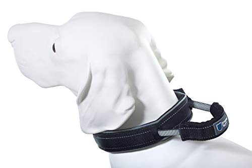 Armored Tech Dog Control Halsband mit integrierter Kurzleine (XL - Halsumfang 51-60 cm, schwarz) von Zewool