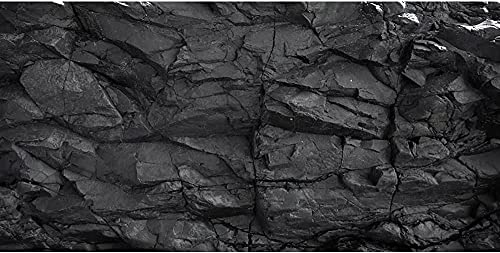 AWERT 91,4 x 50,8 cm Stein Aquarium Hintergrund Schwarz Felsen Fisch Tank Hintergrund Rocky Terrarium Hintergrund Vinyl von AWERT