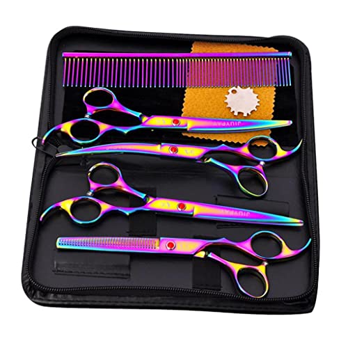 ＡＷＨＡＯ 1 Set 7" Professionelle Hundepflegeschere Haarpflegewerkzeug, Mehrfarbig, 7 Zoll von ＡＷＨＡＯ