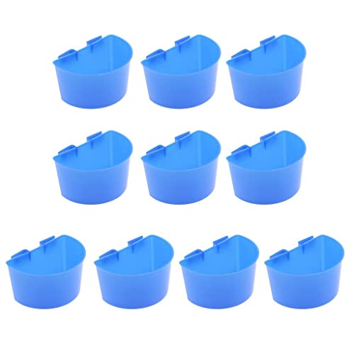 ＡＷＨＡＯ 10 Stück Sand Cups Vogelfutter Wasserbehälter Plastikschüssel für Käfig, L von ＡＷＨＡＯ