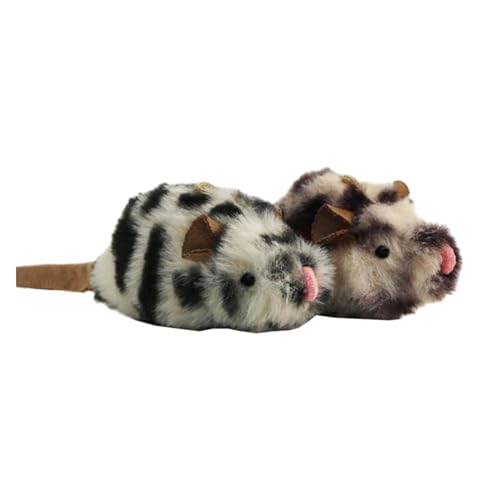 ＡＷＨＡＯ 2 Teiliges Interaktives Maus Katzenspielzeug, Katzenmäusespielzeug für Indoor Katzen, Verfolgungsübungen von ＡＷＨＡＯ