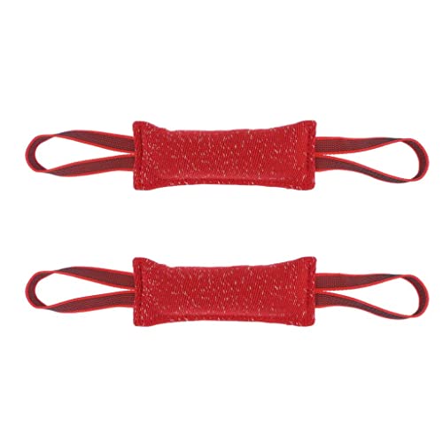 AWHAO 2X beißzerrer für Hunde mit Griffen, Tug 20cm, Roter Tug 20cm AWHAO 2X beißzerrer für Hunde mit Griffen, Tug 20cm, Roter Tug 20cm von AWHAO