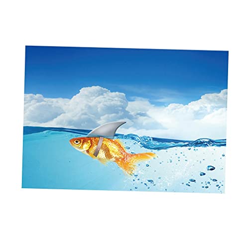 ＡＷＨＡＯ Aquarium 3D Digitaldruck Einseitiger Selbstklebender Hintergrundaufkleber, Fisch, 122 x 46 cm von ＡＷＨＡＯ