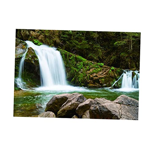 ＡＷＨＡＯ Aquarium Aufkleber Aquarium PVC Kleber Hintergrund Hintergrund Dekoration, Wasserfall im Wald, 61 x 41 cm von ＡＷＨＡＯ