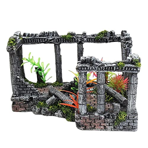 AWHAO Aquarium Römische Säule Ruinen Fisch Tank Ornament Handwerk Dekor Home Office AWHAO Aquarium Römische Säule Ruinen Fisch Tank Ornament Handwerk Dekor Home Office von AWHAO