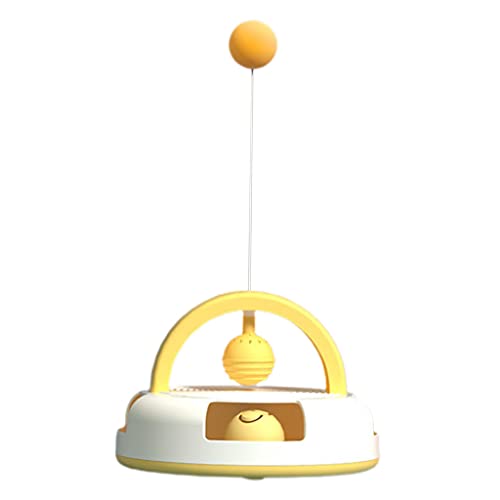 ＡＷＨＡＯ Cat Interactive Toys Track Bell Ball PingPong für Indoor Katzenjagd, Gelb von ＡＷＨＡＯ