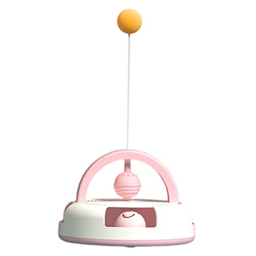 ＡＷＨＡＯ Cat Interactive Toys Track Bell Ball PingPong für Indoor Katzenjagd, Rosa von ＡＷＨＡＯ