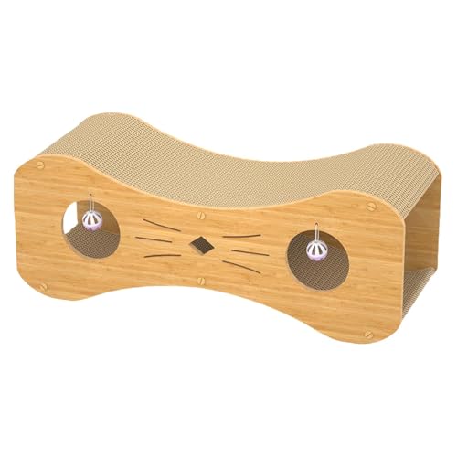 ＡＷＨＡＯ Cat Scratcher Lounge Traing Cat Etagenbett Scratcher Pad Spielzeug für Indoor-Katzen-Kaninchen, 2XL Holz von ＡＷＨＡＯ