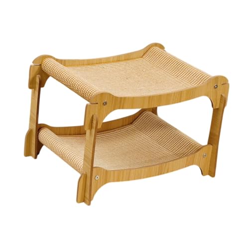 AWHAO Doppelschichtiges Katzenkratzsofa aus Holz verhindert Schäden an Möbeln, Katzenloungebett, Katzenkratzer für Kätzchen, Katzen im Innenbereich, Welpen, Doppelbett AWHAO Doppelschichtiges Katzenkratzsofa aus Holz verhindert Schäden an Möbeln, Katzenloungebett, Katzenkratzer für Kätzchen, Katzen im Innenbereich, Welpen, Doppelbett von AWHAO