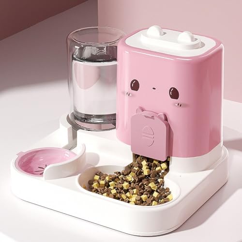AWHAO Futterautomat für Haustiere, tragbarer Futterbehälter, abnehmbar für Kätzchen und kleine Hunde, Rosa AWHAO Futterautomat für Haustiere, tragbarer Futterbehälter, abnehmbar für Kätzchen und kleine Hunde, Rosa von AWHAO
