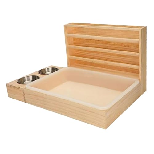 AWHAO Futtertrog für, Futterkrippe, Heustreupfanne, Heu Futtertrog Aus Holz mit Katzentoilette AWHAO Futtertrog für, Futterkrippe, Heustreupfanne, Heu Futtertrog Aus Holz mit Katzentoilette von AWHAO