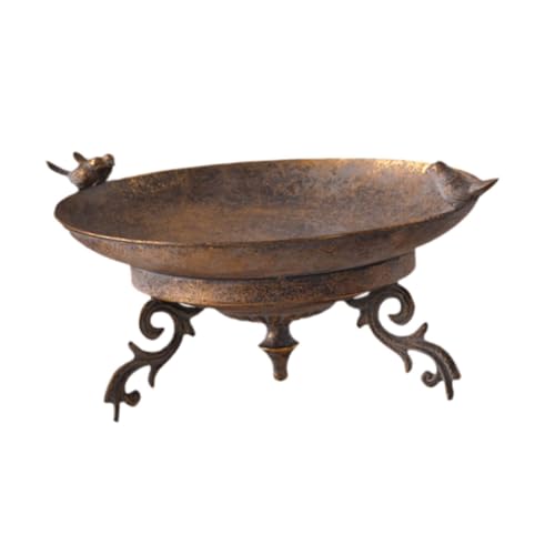 AWHAO Garten Vogelbad Bowl Vogelfutterleiter Dekorativ anziehen Vögel Fütterungsstation Eisenschale für Wildbird Trinken AWHAO Garten Vogelbad Bowl Vogelfutterleiter Dekorativ anziehen Vögel Fütterungsstation Eisenschale für Wildbird Trinken von AWHAO