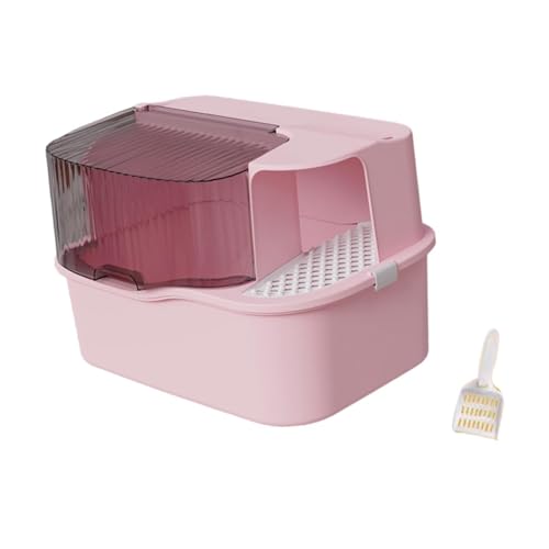 AWHAO Geschlossene Katzentoilette Katzentoilette Bettpfanne mit Schaufel Gang Sandkasten Katzentoilette Katzentoilette für alle Arten von Katzenstreu, Rosa AWHAO Geschlossene Katzentoilette Katzentoilette Bettpfanne mit Schaufel Gang Sandkasten Katzentoilette Katzentoilette für alle Arten von Katzenstreu, Rosa von AWHAO