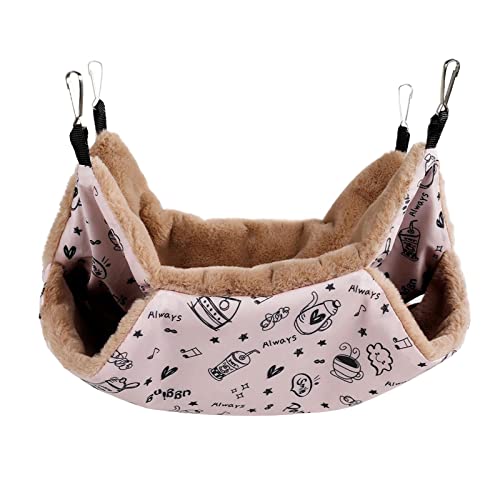 ＡＷＨＡＯ Hamster Frettchen Ratte Eichhörnchen Hängematte Hängekäfig Nest Haus Spielzeug, Bepink, 34x34cm von ＡＷＨＡＯ