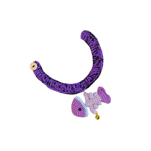 AWHAO Handgemachtes Halsband mit Kätzchen-Motiv, Halloween-Dekoration, handgewebter Schal, gestricktes Katzenhalsband für den Winterurlaub im Freien, Fischform XXL AWHAO Handgemachtes Halsband mit Kätzchen-Motiv, Halloween-Dekoration, handgewebter Schal, gestricktes Katzenhalsband für den Winterurlaub im Freien, Fischform XXL von AWHAO