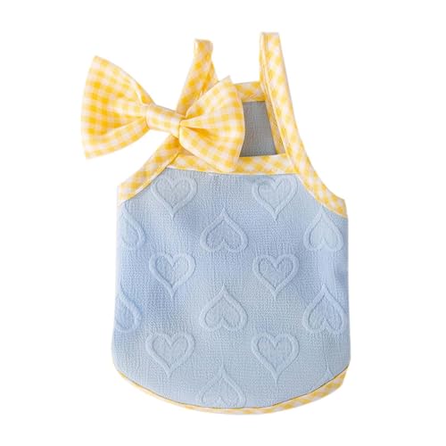 ＡＷＨＡＯ Haustier Kleidungsset, Haustier Hunde Outfits mit Fliege, Süß für Mädchen, Sommerkleidung für Ani, l von ＡＷＨＡＯ