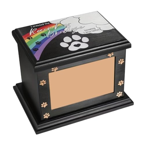 ＡＷＨＡＯ Haustier Urne Hundurne für Asche mit Fotorahmen Katzen Asche Keepsake Box Pet Memorial Box von ＡＷＨＡＯ