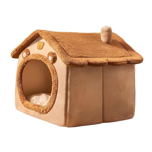 AWHAO Haustierhütte, Waschbares, Weiches Und Rutschfestes Höhlenbett für Kleine Hunde, Halbgeschlossene Hundehütte, Hunde Und Katzennest, Schlafnest, 45cmx40cmx45cm AWHAO Haustierhütte, Waschbares, Weiches Und Rutschfestes Höhlenbett für Kleine Hunde, Halbgeschlossene Hundehütte, Hunde Und Katzennest, Schlafnest, 45cmx40cmx45cm von AWHAO