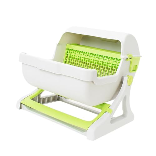 AWHAO Haustiertoilette, Halbautomatische Katzentoilette mit Schneller Reinigung, Katzentoilette für Kätzchen, GRÜN AWHAO Haustiertoilette, Halbautomatische Katzentoilette mit Schneller Reinigung, Katzentoilette für Kätzchen, GRÜN von AWHAO
