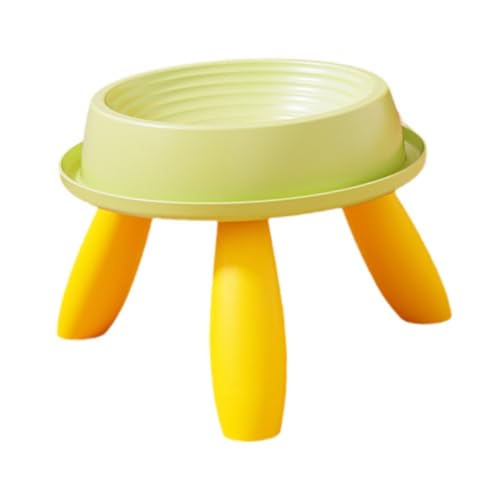 ＡＷＨＡＯ Hochgezogene Katzenschüssel Snack Behälter Wasserer und Feeder -Katzenfutter und Wasserschale für Innenkatzen, Grün Und Gelb von ＡＷＨＡＯ