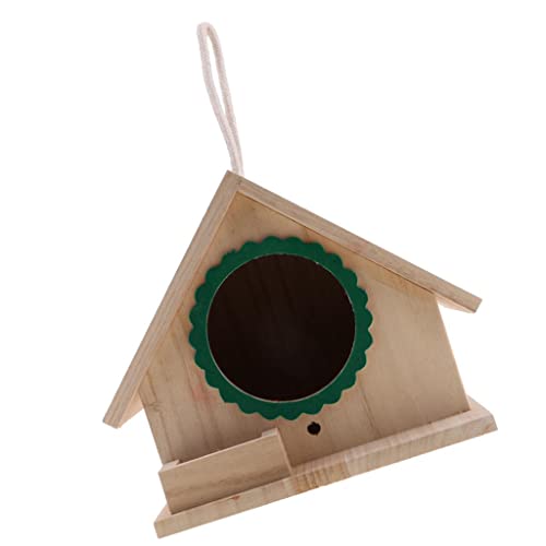 AWHAO Hölzerner Vogelhaus Birdhouse Hängen Nistkasten Home Garten Yard Decor, Grün AWHAO Hölzerner Vogelhaus Birdhouse Hängen Nistkasten Home Garten Yard Decor, Grün von AWHAO