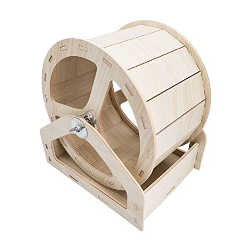 ＡＷＨＡＯ Holz Hamster-Laufgerät, Nagetier, kleines Tier, niederländisches Modell, runder Drehmechanismus, Mäuse, geräuschloses Rad von ＡＷＨＡＯ