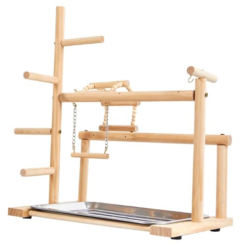 ＡＷＨＡＯ Holzvogelspielplatz Sittich Laufstall Leiter mit Tablett Vogel Spielständer Kletterspielzeug von ＡＷＨＡＯ