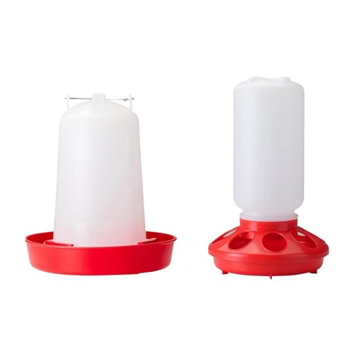 AWHAO Hühnerfutter Und Tränke Set, Langlebiges Entenfutterhaus für Den Hinterhof von Wachteltauben AWHAO Hühnerfutter Und Tränke Set, Langlebiges Entenfutterhaus für Den Hinterhof von Wachteltauben von AWHAO