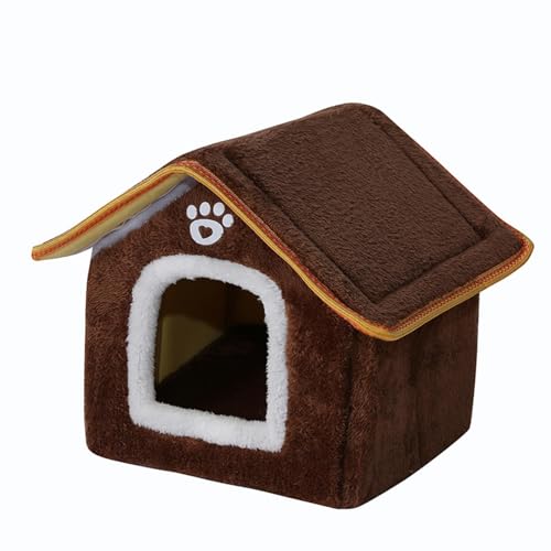 AWHAO Hunde/Katzenbett, Haustier Katzennest für Den Innenbereich, Herbst/Winter Innenkissen, Haustierunterschlupf, Haustierzelt, Höhlenbett für, Pom, braun L AWHAO Hunde/Katzenbett, Haustier Katzennest für Den Innenbereich, Herbst/Winter Innenkissen, Haustierunterschlupf, Haustierzelt, Höhlenbett für, Pom, braun L von AWHAO