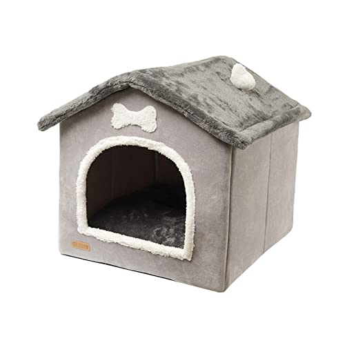 AWHAO Hundebett, Versteck, Warmes Nest, rutschfeste Unterseite, Abnehmbares Kissen, Katzenbett für Hauskatzen, l AWHAO Hundebett, Versteck, Warmes Nest, rutschfeste Unterseite, Abnehmbares Kissen, Katzenbett für Hauskatzen, l von AWHAO