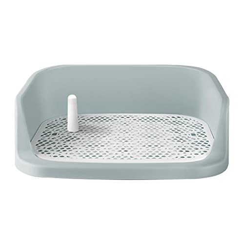AWHAO Hundetoilette, Welpentöpfchen, Töpfchenpfanne, Katzentoilette, Reinigungswerkzeug, Töpfchentrainer Ecke, Blau Weiss AWHAO Hundetoilette, Welpentöpfchen, Töpfchenpfanne, Katzentoilette, Reinigungswerkzeug, Töpfchentrainer Ecke, Blau Weiss von AWHAO