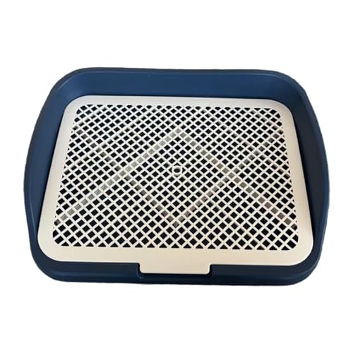 AWHAO Hundetoilette Pinkelwanne Welpenklo Trainingsmatte Gitterklo Auslaufsicher Und Hält Pfoten Sauber Dank Gittereinsatz mit Pfosten für Kleine bis Mittel, Marineblau AWHAO Hundetoilette Pinkelwanne Welpenklo Trainingsmatte Gitterklo Auslaufsicher Und Hält Pfoten Sauber Dank Gittereinsatz mit Pfosten für Kleine bis Mittel, Marineblau von AWHAO