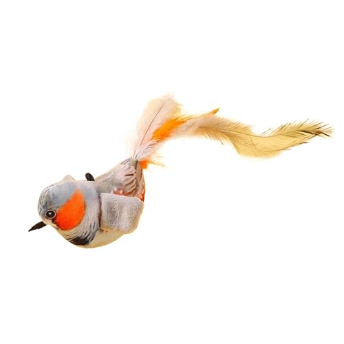 AWHAO Interaktives Katzenspielzeug, zwitschernder Vogel, quietschendes Spielzeug zum Aufhängen an der Tür, Katzenspielzeug, lustiges, Grau AWHAO Interaktives Katzenspielzeug, zwitschernder Vogel, quietschendes Spielzeug zum Aufhängen an der Tür, Katzenspielzeug, lustiges, Grau von AWHAO