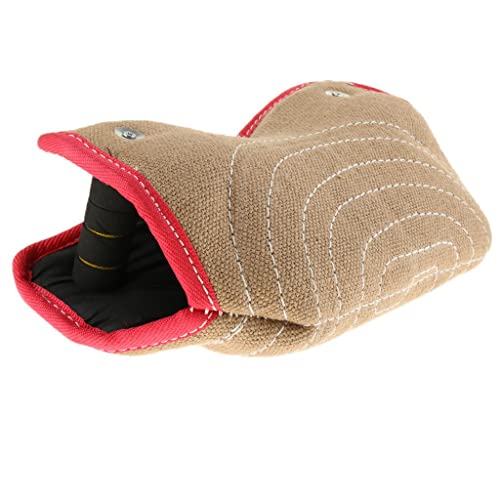 AWHAO Jute Schleppspielzeug mit 2 Griffen, beißhülse für Hunde, Beige AWHAO Jute Schleppspielzeug mit 2 Griffen, beißhülse für Hunde, Beige von AWHAO
