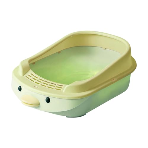 ＡＷＨＡＯ Kätzchen-Töpfchen-Toilette, halbgeschlossen, praktisches Katzenreinigungsbad, Katzentoilette, Katzenbox, GRÜN von ＡＷＨＡＯ