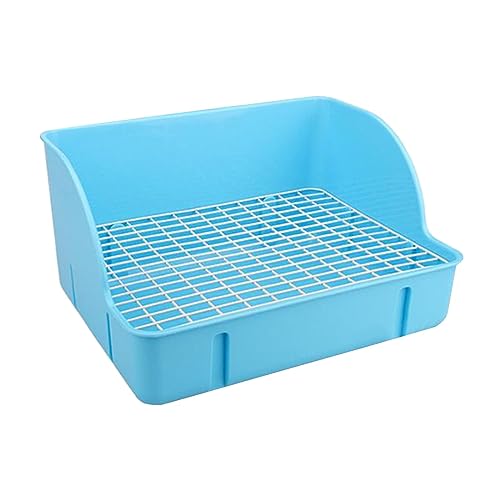 AWHAO Kaninchen, Toilettenbox für Haustiere, Katzentoilette für Kleintiere, Bettpfanne, Ecktoilette, Eck Toilettenbox für Ratten, Frettchen, Hamster, Blau AWHAO Kaninchen, Toilettenbox für Haustiere, Katzentoilette für Kleintiere, Bettpfanne, Ecktoilette, Eck Toilettenbox für Ratten, Frettchen, Hamster, Blau von AWHAO