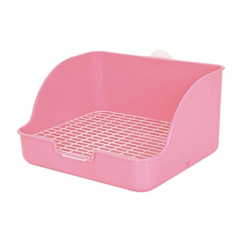 AWHAO Kaninchen/Kleintierstreu/rechteckiger Häschen Töpfchentrainer, Eckbettkäfig, Töpfchenbox für Hamster, Chinchillas, Galesaurier, ROSA AWHAO Kaninchen/Kleintierstreu/rechteckiger Häschen Töpfchentrainer, Eckbettkäfig, Töpfchenbox für Hamster, Chinchillas, Galesaurier, ROSA von AWHAO