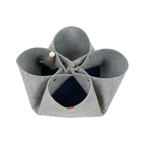 AWHAO Katzen Filztunnel für Hauskatzen, Faltbares Katzenversteck, Katzenspielzeug, Katzenmatte für Kleintiere, Haustiere, Katze, Kaninchen, grau AWHAO Katzen Filztunnel für Hauskatzen, Faltbares Katzenversteck, Katzenspielzeug, Katzenmatte für Kleintiere, Haustiere, Katze, Kaninchen, grau von AWHAO
