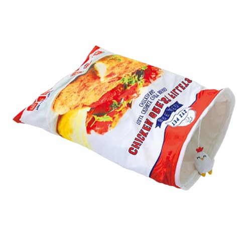ＡＷＨＡＯ Katzen Knersack für Haustiere, Katzentunnel, Spieltunnel, Zusammenklappbar, mit Hängenden Spielzeug Katzenröhren für Kätzchen Und Kätzc, Hähnchen-Patties von ＡＷＨＡＯ