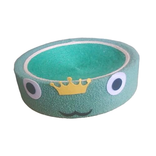 AWHAO Katzen Kratzschüssel Kratzbrett Trainingsspielzeug Haus Sofa Kratzlounge Bett Kratzpad Nest Zum Schlafen Möbelschutz, Frosch Grün AWHAO Katzen Kratzschüssel Kratzbrett Trainingsspielzeug Haus Sofa Kratzlounge Bett Kratzpad Nest Zum Schlafen Möbelschutz, Frosch Grün von AWHAO