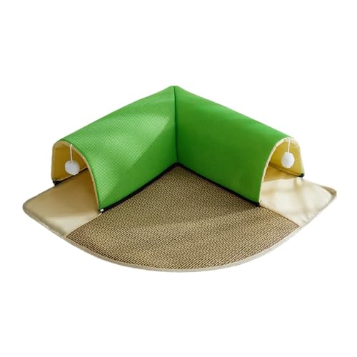 ＡＷＨＡＯ Katzenbett, Spieltunnel, Katzentunnel, Spielzeug für den Innenbereich, Spieltunnel, Katzenhöhle für Kätzchen, Grün von ＡＷＨＡＯ