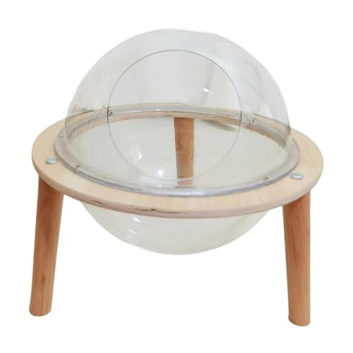 AWHAO Katzenbett in Raumkapsel-Form für Hauskatzen, Katzenbett, transparente Abdeckung mit Acrylkuppel, Spiel- und Spielzeug für kleine Katzen, AWHAO Katzenbett in Raumkapsel-Form für Hauskatzen, Katzenbett, transparente Abdeckung mit Acrylkuppel, Spiel- und Spielzeug für kleine Katzen, von AWHAO