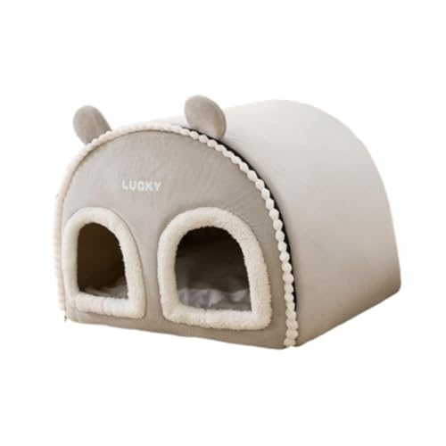 AWHAO Katzenbetthaus mit Zwei Vordereingängen 20x15,7x15,7 Zoll Multifunktionale Katzenzelthütte, Grau AWHAO Katzenbetthaus mit Zwei Vordereingängen 20x15,7x15,7 Zoll Multifunktionale Katzenzelthütte, Grau von AWHAO